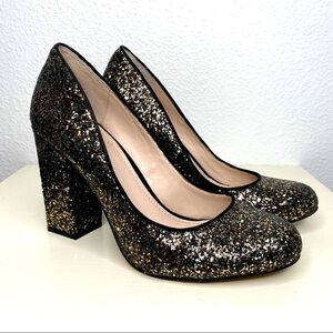 Vince Camuto Black Glitter Heels